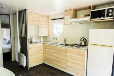Mobile-home Premium 32m² (2 bedrooms) + TV + air-conditioning + terrace