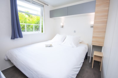 Mobile-home Bois Premium 36m² (3 bedrooms) + TV + air-conditioning + terrace