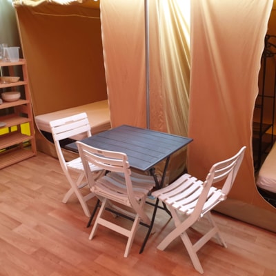 Tent Lodge Nature Standard 25m² (2 bedrooms) - without toilet blocks + terrace