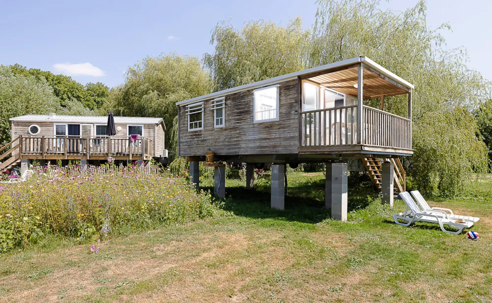 Accommodation - Mobile-Home Bellevue Confort 24M² (2 Bedrooms) + Tv + Air-Conditioning + Terrace - Flower Camping La Dordogne Verte