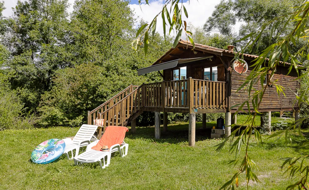 Accommodation - Chalet On Piles Confort 24M² (2 Bedrooms) + Terrace - Riverside - Flower Camping La Dordogne Verte