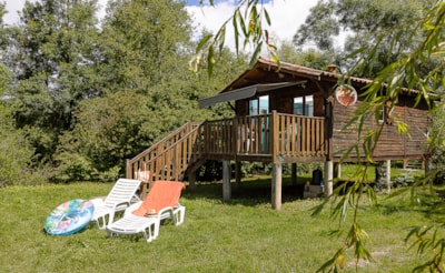 Chalet on piles Confort 24m² (2 bedrooms) + terrace - riverside