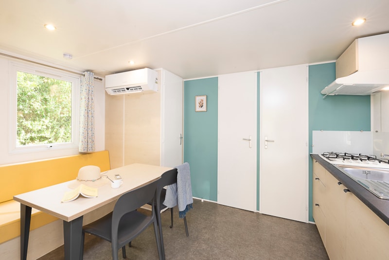 Mobilheim Tribu Premium 48m² (4 Schlafzimmer ) - 2 Badezimmer + TV + Klimaanlage + Terrasse