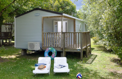 Mobile-home Premium 27m² (2 bedrooms) + TV + air-conditioning + terrace