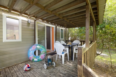 NEW// Mobile-home Premium 32m² (3 bedrooms) + TV + air-conditioning + terrace