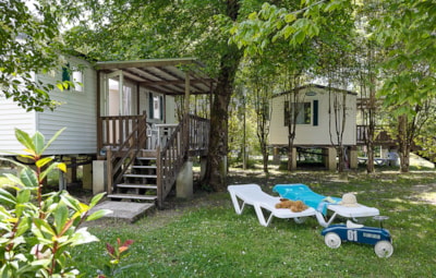 Mobile-home Standard 24m² (2 bedrooms) + TV + air-conditioning + terrace