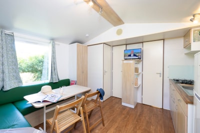 Mobile-home Standard 32m² (3 bedrooms) + TV + air-conditioning + terrace