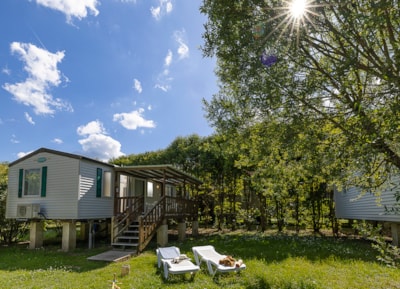 Mobile-home Standard 32m² (3 bedrooms) + TV + air-conditioning + terrace