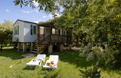 Mobile-home Standard 32m² (3 bedrooms) + TV + air-conditioning + terrace