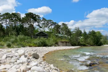 Mietunterkunft - Lodge Castor Premium (River View) Nr 88, 119, 121, 170, 176, 177 - - Camping L'Hirondelle France *****