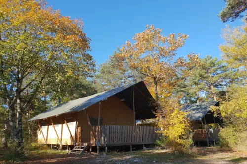 Accommodation - Lodge Woody Nr 6, 7, 11, 63, 64, 65 - - image n°1 - Camping L'Hirondelle France *****