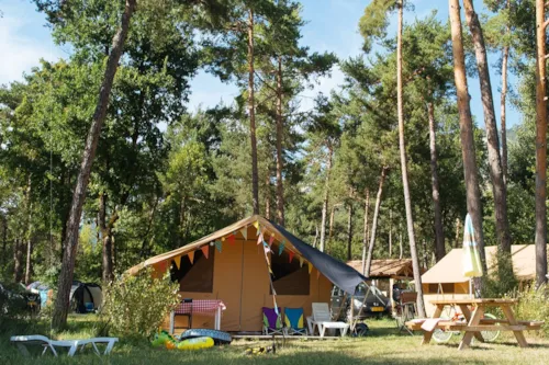 Location - Lodge Forest Deluxe (Vue Champ Et Sanitaire Privé) N° 136 À 150 - - image n°2 - Camping L'Hirondelle France *****