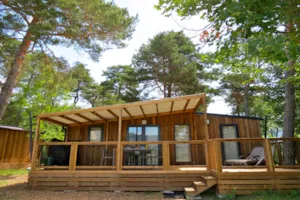 Locatif - NATURALIS Cottage PREMIUM (uitzicht op rivier) nr. 163 or 164 - - Camping L'Hirondelle France *****