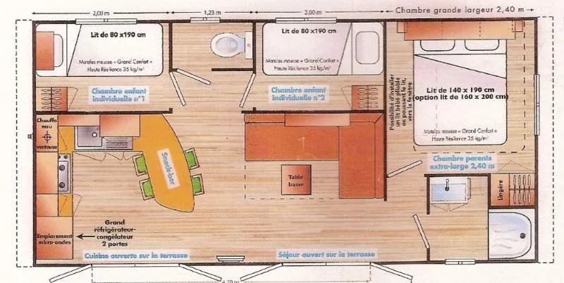 Mobilhome Irm Visio - 3 Chambres + Grande Terrasse Couverte