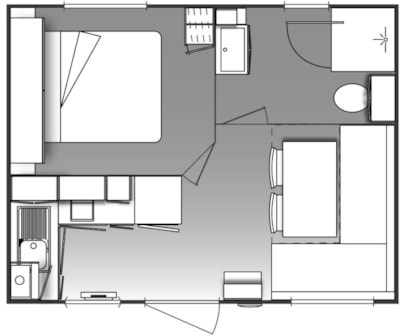 Mobile Home O HARA 504 / 1 bedroom / covered terrace