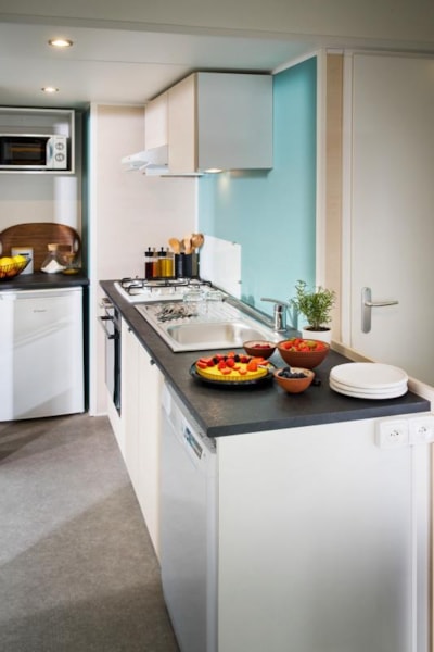 Mobile Home IRM 28 m² - 2 bedrooms - covered terrace - nice colour outside