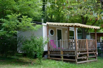 Mietunterkunft - Mobilheim O Hara 504 / 1 Schlafzimmer / Überdachte Terrasse - Camping Le Ventadour