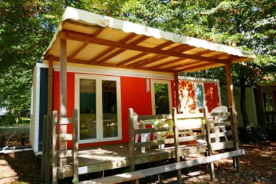 Mobile Home IRM 28 m² - 2 bedrooms - covered terrace - nice colour outside