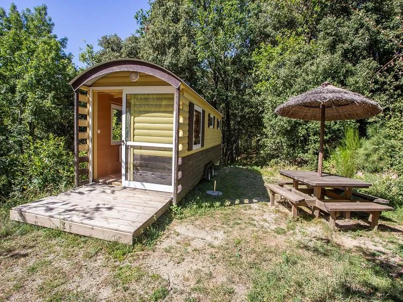 Huuraccommodatie(s) - Pipowagen Insolite Nature Tanargue 1Ch. - Camping La Marette Sites & Paysages