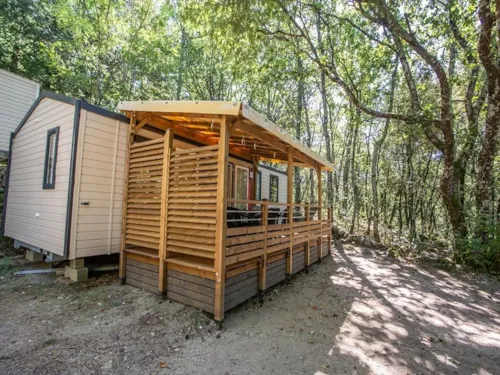 Mietunterkunft - Premium Cottage Chanterelle Trio 3 Ch. Wald - Tv - Spulmaschine - Wifi - image n°1 - Camping La Marette Sites & Paysages