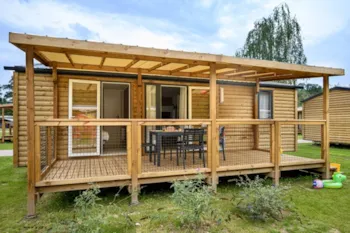 Mietunterkunft - Mobilheim Kids Rose Presta - 33 M² - 2 Schlafzimmer - Clico Chic - Camping Trelachaume