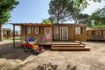 Mietunterkunft - Mobilheim Kids Rose Presta - 38 M² - 3 Schlafzimmer - Clico Chic - Camping Trelachaume