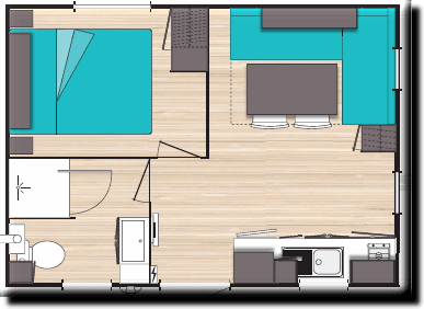 Mobile home l'Estagnol - sheltered terrace -