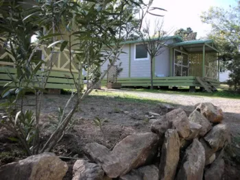 Location - Chalet Le Pellegrin - Terrasse Couverte - Camping Lou Cabasson
