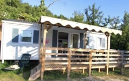 Location - Mobil-Home Le Baou 3 Chambres - Terrasse Couverte - Camping Lou Cabasson