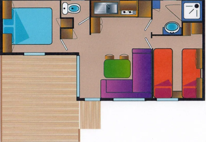 Mobil-Home Le Brégançon - Terrasse Couverte