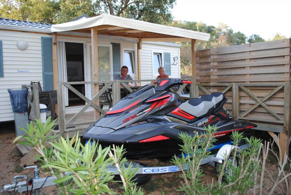 Location - Mobil-Home Le Baou  Spa - Terrasse Couverte - Camping Lou Cabasson