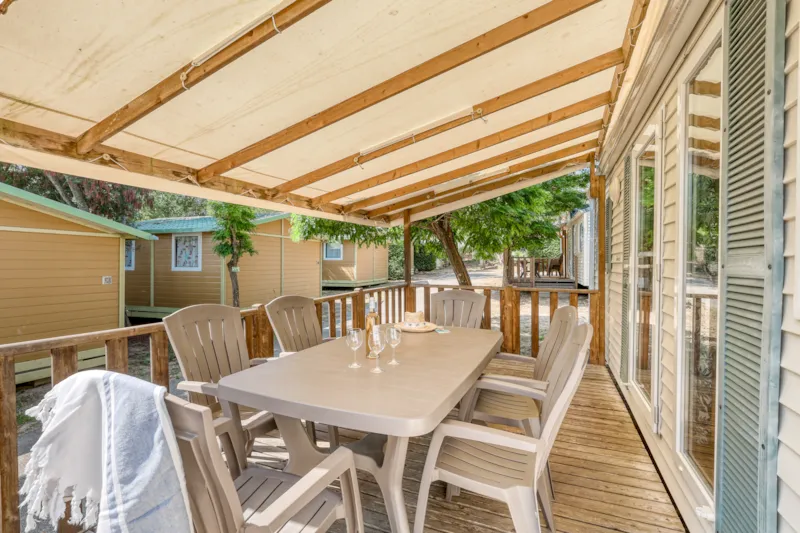 Mobil-Home Le Baou 3 Chambres - 33M² - Terrasse Couverte 15M²