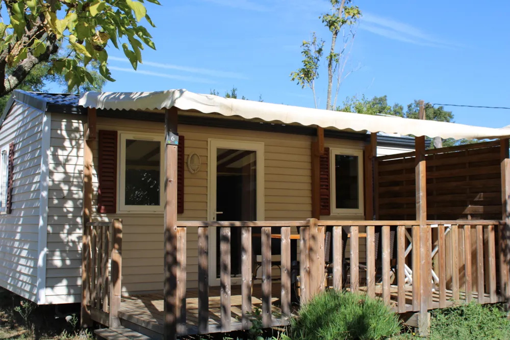 Mobilheim Le Lavandou – 24 M² – 2 Schlafzimmer – Überdachte Terrasse 12 M²