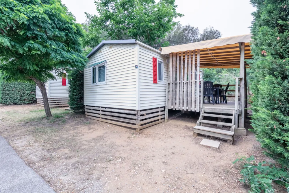 Location - Mobil-Home Le Pellegrin - 20M² - 2 Chambres -  Terrasse Couverte 12M² - Flower Camping Lou Cabasson
