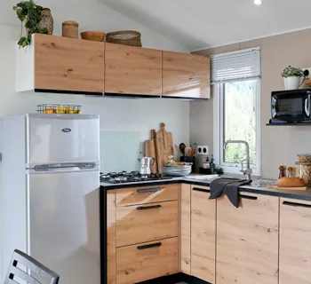 Mietunterkunft - Premium + 2 Zimmer Hölzerne Terrasse + Vordach - Camping La Boulinière