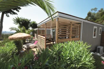 Mietunterkunft - Mobilheim Evasion 4 - 32M² - 2 Schlafzimmer + Terrasse - Privilege - Camping Cros de Mouton