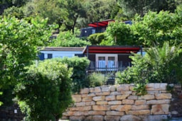 Location - Mobil Home Evasion 4/6 - 32M² - 2 Chambres Avec Terrasse - Privilege - Camping Cros de Mouton