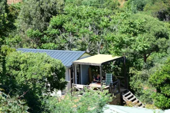 Mietunterkunft - Mobilheim Duo - 30M² - 1 Schlafzimmer + Terrasse - Grand Confort - Camping Cros de Mouton