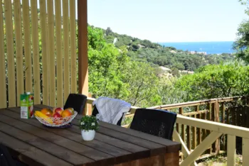 Mietunterkunft - Chalet Luxe - 50M² - 2 Schlafzimmer - Terrasse - Meersicht - Privilege - Camping Cros de Mouton