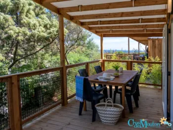 Mietunterkunft - Cottage - 33M² - 2 Schlafzimmer + Terrasse - Meerblick - Prestige - Camping Cros de Mouton