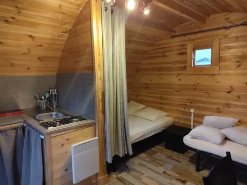 Accommodation - Chalet Pod 3 Personnes - image n°2 - Camping de la Vallée du Doux