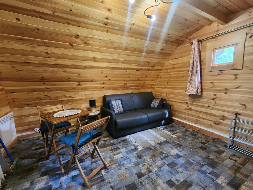 Mietunterkunft - Chalet Pod 2 Personnes - image n°2 - Camping de la Vallée du Doux