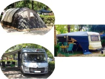 Stellplatz - Stellplatz > 6,5Mt Mit 2 Erwachsene1 Zelt Oder1 Wohnwagen 1Auto Oder 1Wohnmobil (No Auto)Strom Max.4 - St. Michael Camping Village iNTERNATiONAL