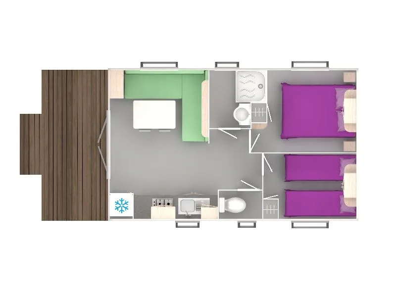 Mobil-Home Premium Lagon 28 M² (2012) + Terrasse Couverte Intégrée 8M²