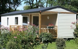 Accommodation - Mobilheim Heol 32 M² (2012) - 3 Bedrooms + Half-Covered Terrace 12M² - Camping Les Embruns