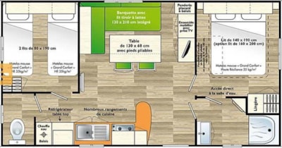 Mobil-home FREGATE 28 m² (2009) + Terrace 11 m² — 5