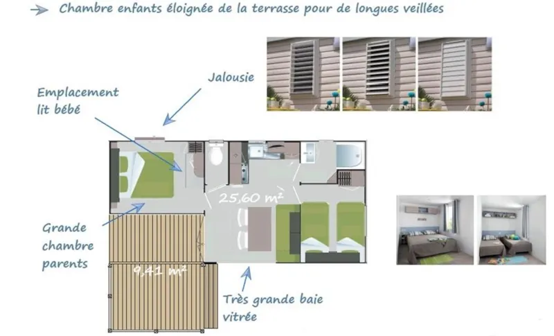 Mobil-Home  J Corvette 27 M² (2010-2013) + Terrasse Semi Couverte