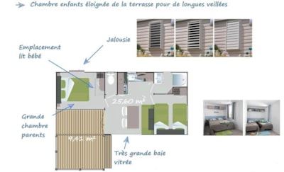 Mobil-home  J CORVETTE 27 m² (2010-2013) + Terrasse semi couverte