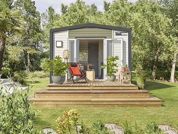 Location - Mobil-Home Premium 1 Chambre 2 Personnes - Camping Le Colombier