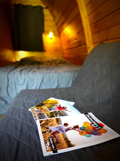Mietunterkunft - Pod / Holzhütte Mit Sanitäranlagen 15M² Mit Schlafcouch - image n°3 - Camping Domaine de Mépillat